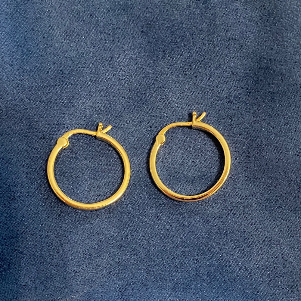 Everyday Polished Gold Hoop Earrings - Small Classic Hoops
